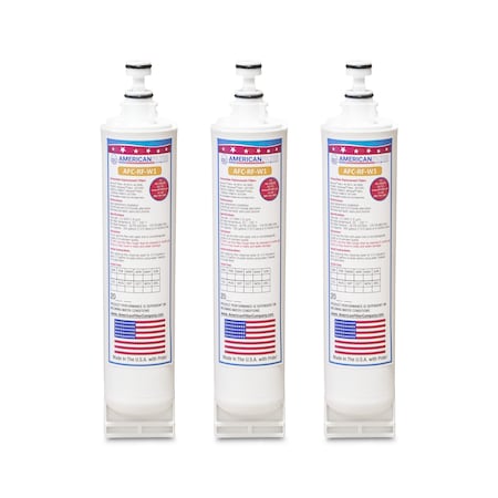 American Filter Co Bosch 643898 Comparable Refrigerator Water Filters (made by Model number AFC-RF-W1), 3PK Bosch-00643898-AFC-RF-W1-3-93459